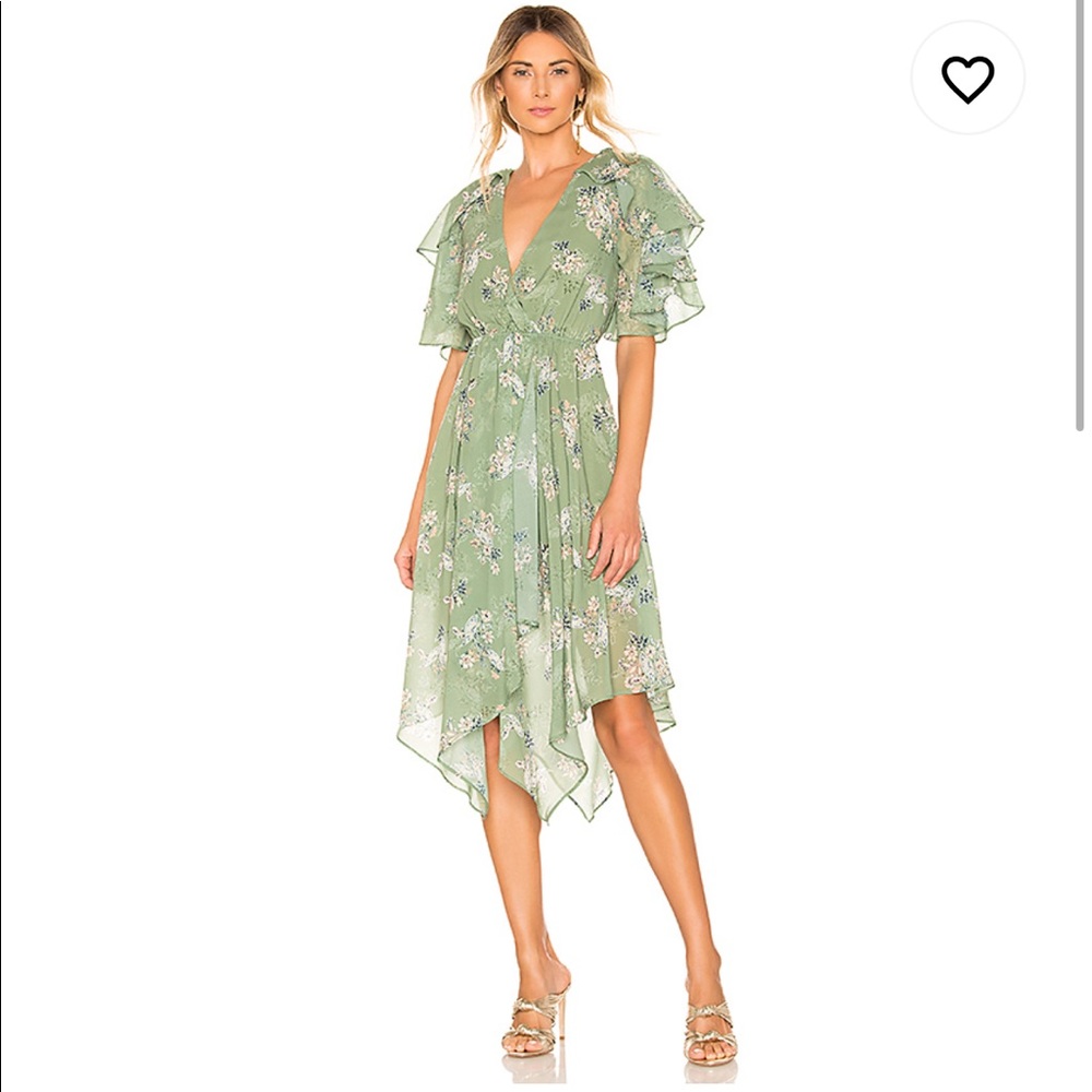 Cecilio Dress in Sage Floral